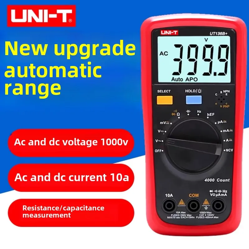 

Auto-Ranging UNI-T Digital Multimeter 4.5 Digit High Precision Capacitance Temperature Measurement LCD Display