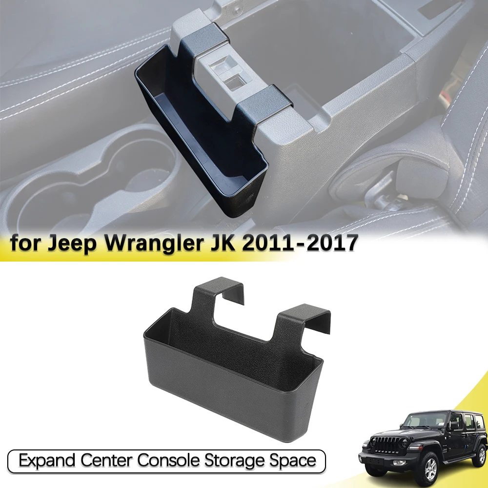 Console central pendurado caixa de armazenamento braço organizador bandeja para jeep wrangler jk 2011-2017 acessório interior do carro estiva arrumação