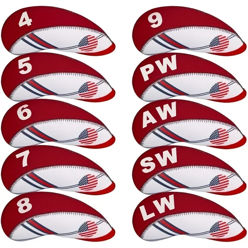 Craftsman Golf US Flag Neoprene Golf Club Head Cover Wedge Iron Protective Headcover For Callaway, Ping, Taylormade, Cobra, Etc.