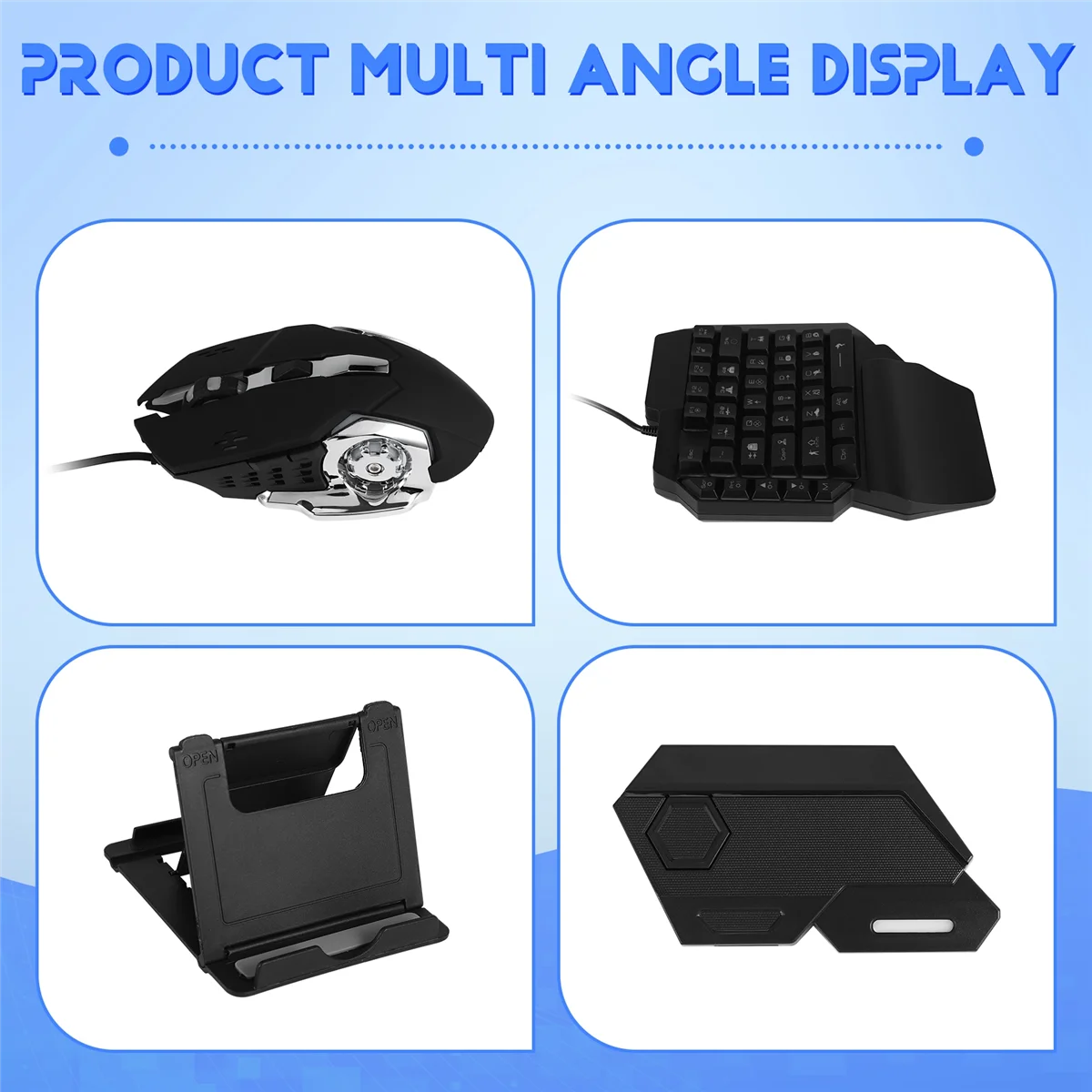 

A56XQ Gamepad Mobile for PUBG Controller Gaming Keyboard Mouse Converter Bluetooth for IOS Android Game Adapter, Mix SE Set