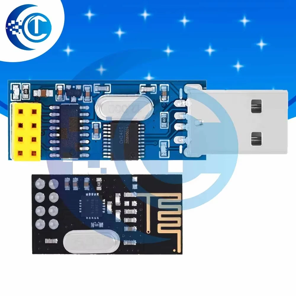 CH340T USB to Serial Port Adapter Board + 2.4G NRF24L01+ Wireless Module For Arduino