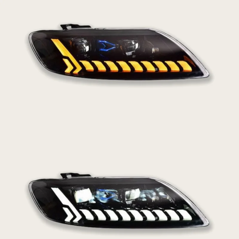 

LED Headlight for Audi Q7 06-15 Headlight Assembly Modified Laser Lens LED Daytime Running Light Turn Signal Auto Accessories