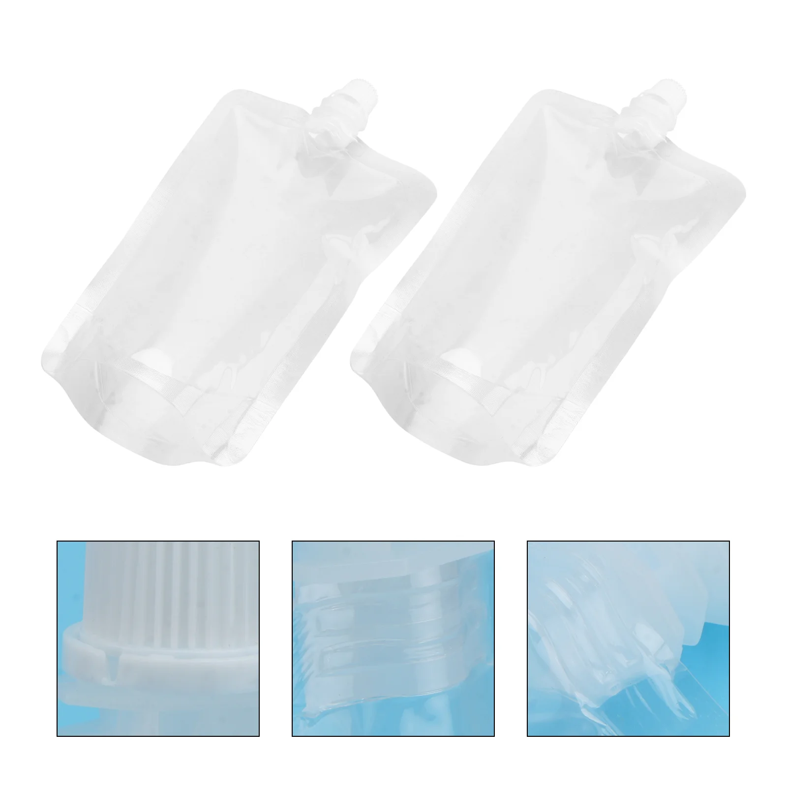 

50 Pcs Drinking Flasks Bag Reusable Washable Foldable Plastic Beverages Pouch Sealed Portable Outdoor Travel