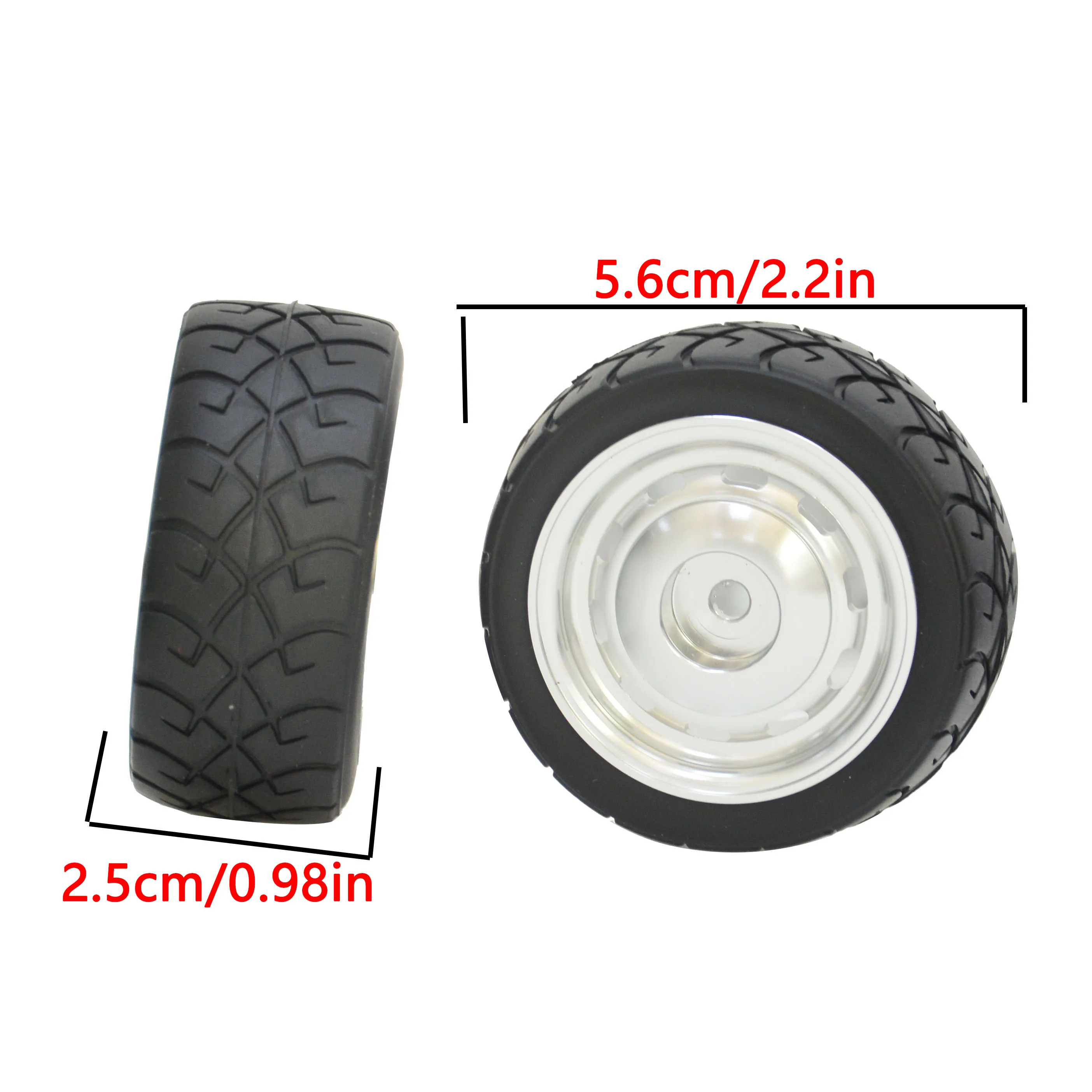 Aluminum Wheels Rims Tires 12mm Hex Hubs for Tamiya M-05 SW-01 MB-01 Chassis 1/10 RC On Road Racing Car