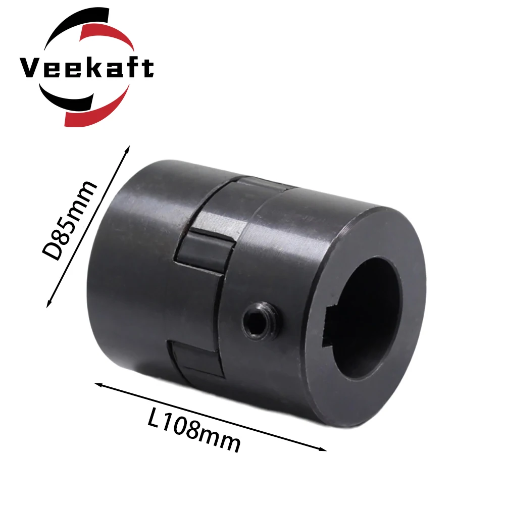 

Veekaft L-type Three-jaw Coupling Steel L110 D85L108 20/22/24/25/28/30/40/42/45mm for Servo Motor Coupler Encoders Engraving CNC