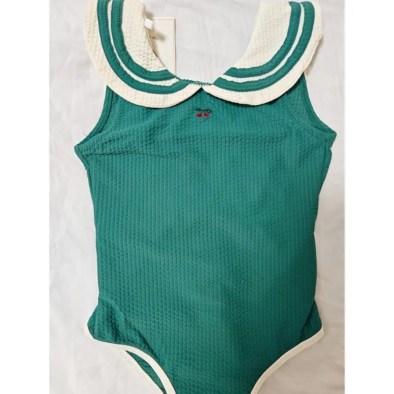 Girls' Swimsuit  Baby Girl Swimwears Cyan One-Pieces Sunscreen Kids Swimwear Girls Bikinis Bebe Swimming  Holiday Swimsuits