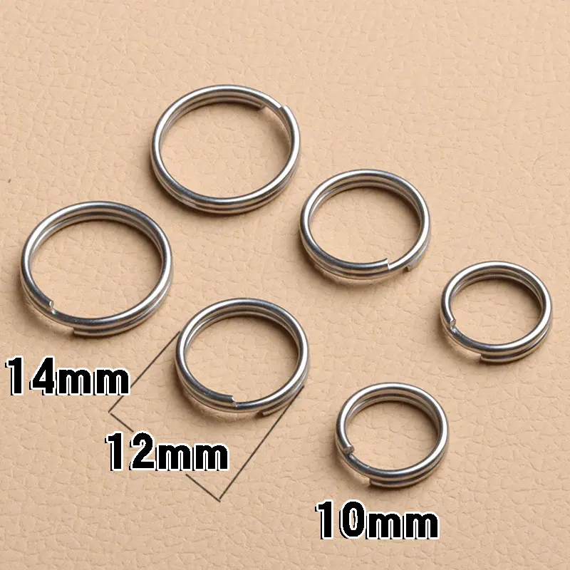 10PCS Titanium TC4 Ti Round Metal Keyring EDC Split Key Ring Key Chain 10mm/12mm/14mm/18mm/25mm/28mm/32mm FW136