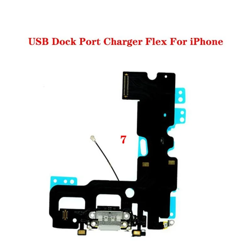 كابل شحن مرن لهاتف iPhone 7 8 Plus 7Plus 8Plus USB Dock Connector Charger Port Replacement Parts