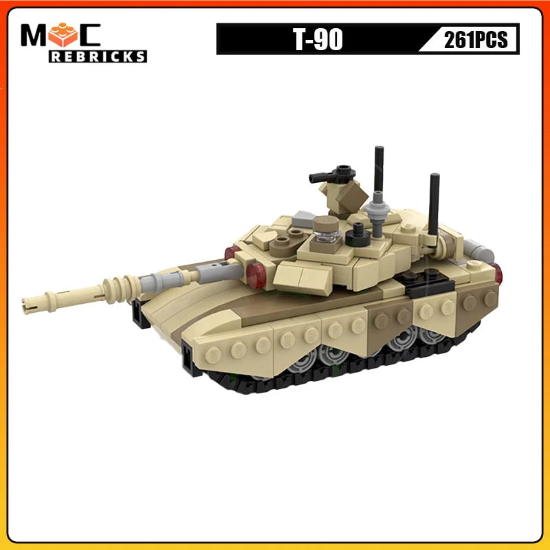 World War II Classic Series T-90 Tank Military Battle Vehicles Assembly Bricks Model Kid\'s Puzzle Educational Toy Christmas Gift