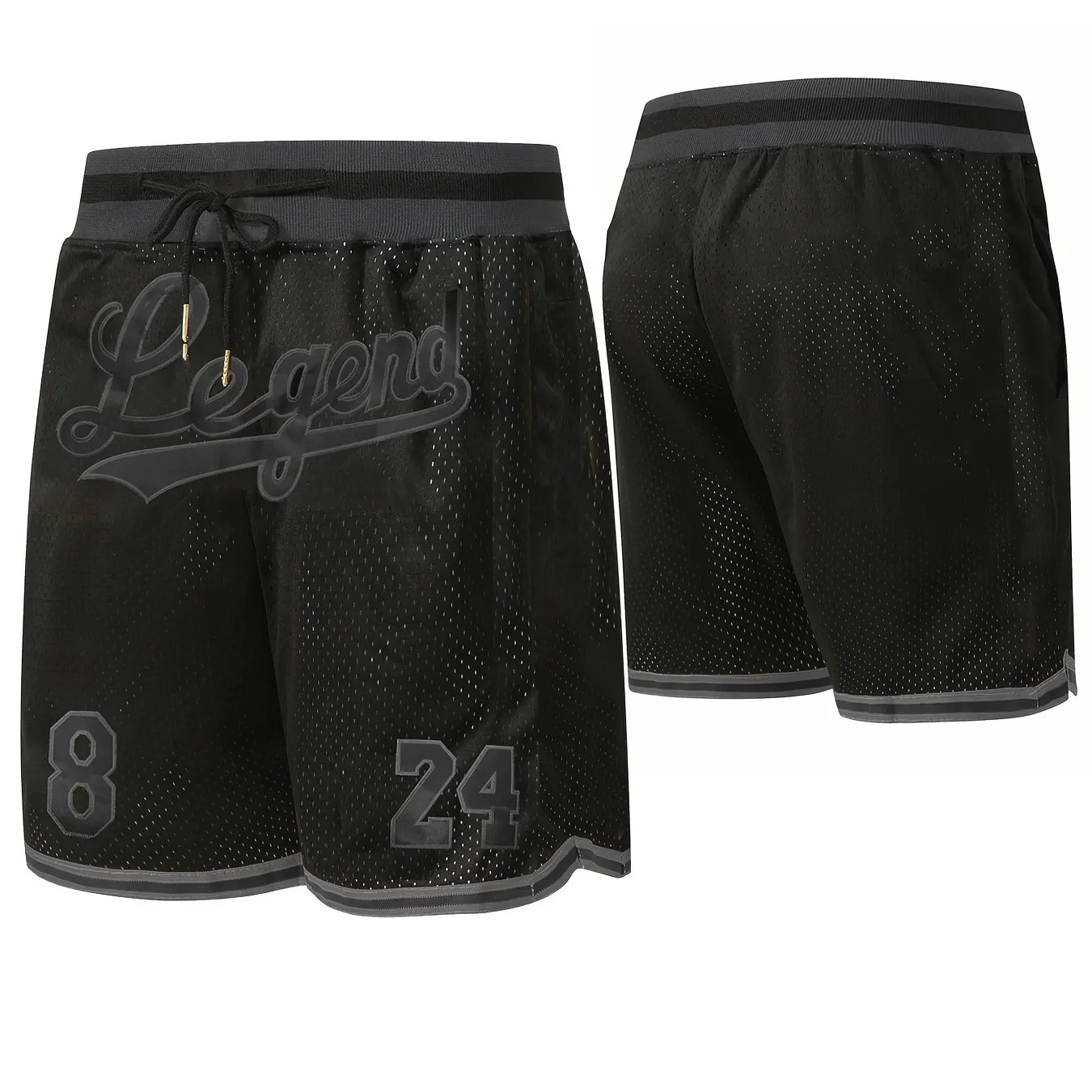 Legend Number 24. Spodenki do koszykówki Męskie luźne spodenki plażowe Szybkoschnące spodenki na lato Kobiety 3D Casual Oversized Sport Shorts