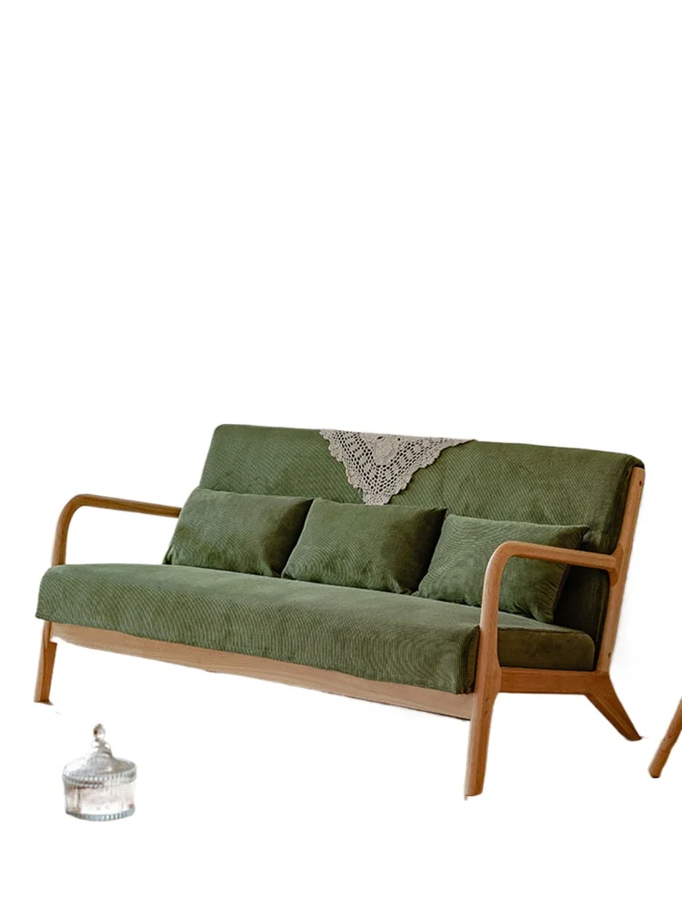 

Nordic simple modern fabric sofa living room double small apartment three simple small sofa