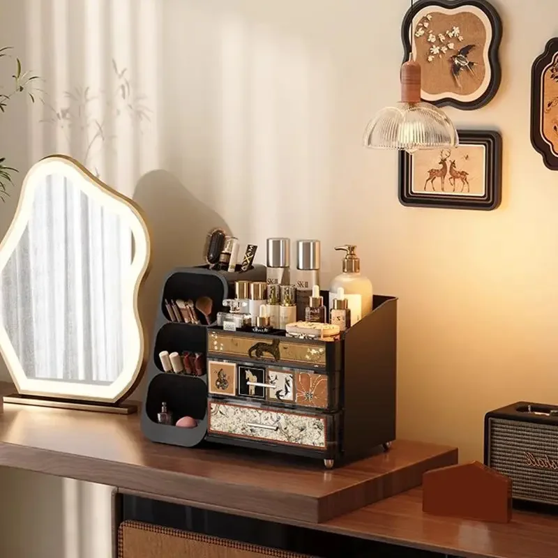 

Storage Box Dust-proof Desktop Countertop Drawer Type Premium Jewelry Dresser Skin Care Products Finishing Box