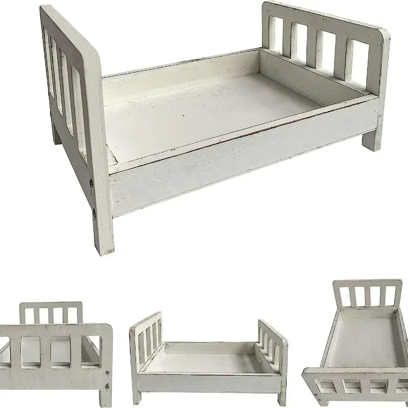 Newborn Studio Photography Props Children Wooden Bed Baby Accessories Keepsakes Souvenirs Infant Boy Girl Shooting Supplies view 5