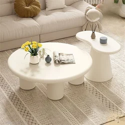 Cream Style Living Room Furniture Household Round Combination Coffee Table Modern Simple Small Apartment Small Table Cloud