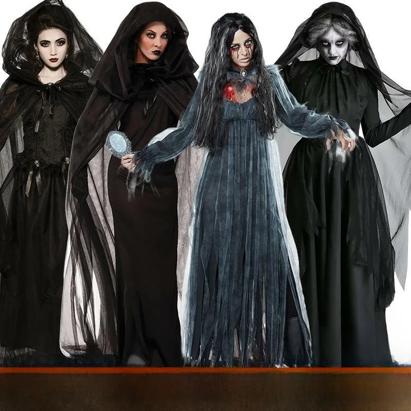 

Новый костюм для косплея на Хэллоуин: Ведьма-подружка невесты, для выступлений, игр, сценический, в этническом стиле, женская одежда для фэнтези