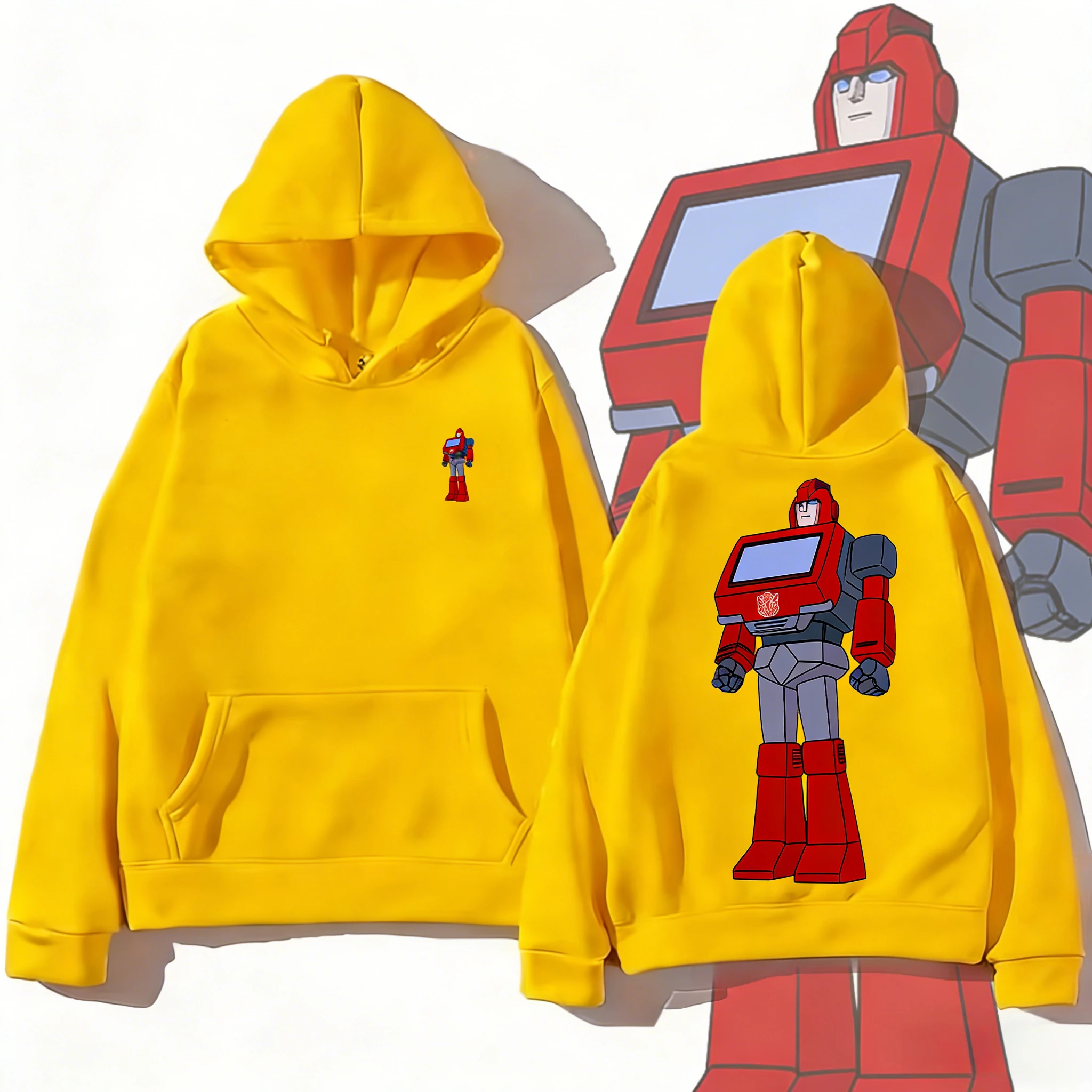 

2025-26 Autumn/Winter Transformers Autobots Graphic 100% Cotton Print Hasbro Brand Children Unisex Hoodie Casual Breathable Y2k.