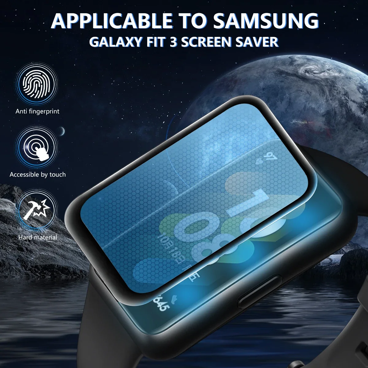 3PCS Screen Protector for Samsung Galaxy Fit3 3D Anti-scratch Film Fit 3 Thin Full Prottiecve Ultra-HD Film (Not Glass)