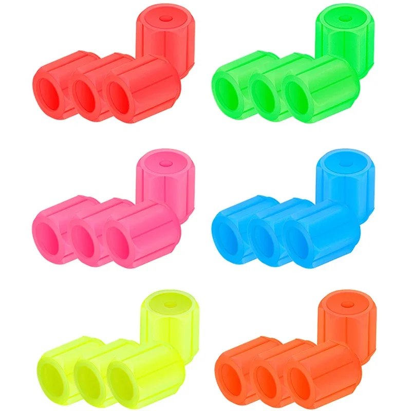 Luminous Car Tire Valve Caps Plastic Red Motorcycle Bike Tyre Valve Caps Wheel Hub Glow Decoration Dustproof Tyre Rim Stem Cover
