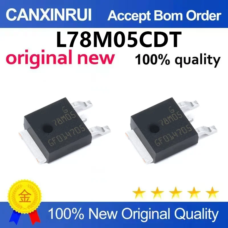 （5pcs-100pcs）Original genuine patch L78M05CDT-TR TO-252-2 chip fixed linear regulator