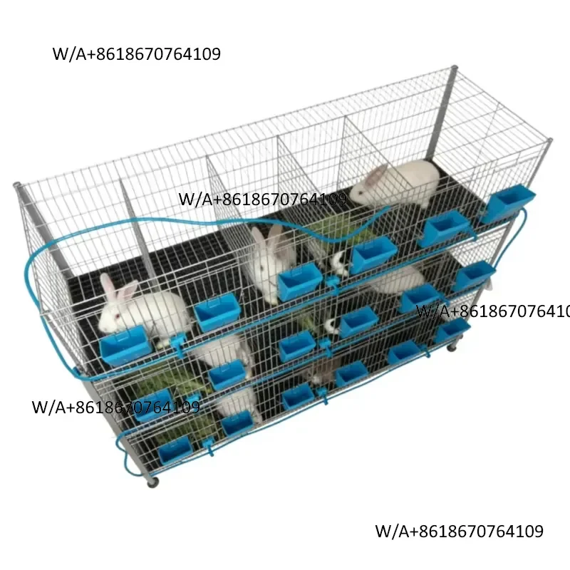 Multi-layer rabbit cage installation with a 1-year warranty and a load-bearing capacity of 100 kilograms for efficient