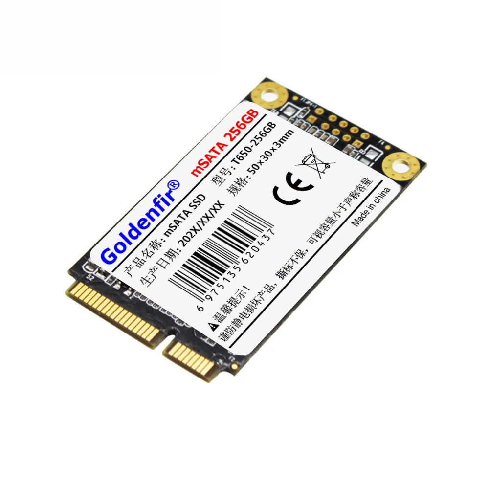 Goldenfir 내장 솔리드 스테이트 드라이브, 노트북 데스크탑용 미니 SATA, SSD MSATA, 32GB, 64GB, 128GB, 256GB, 512GB