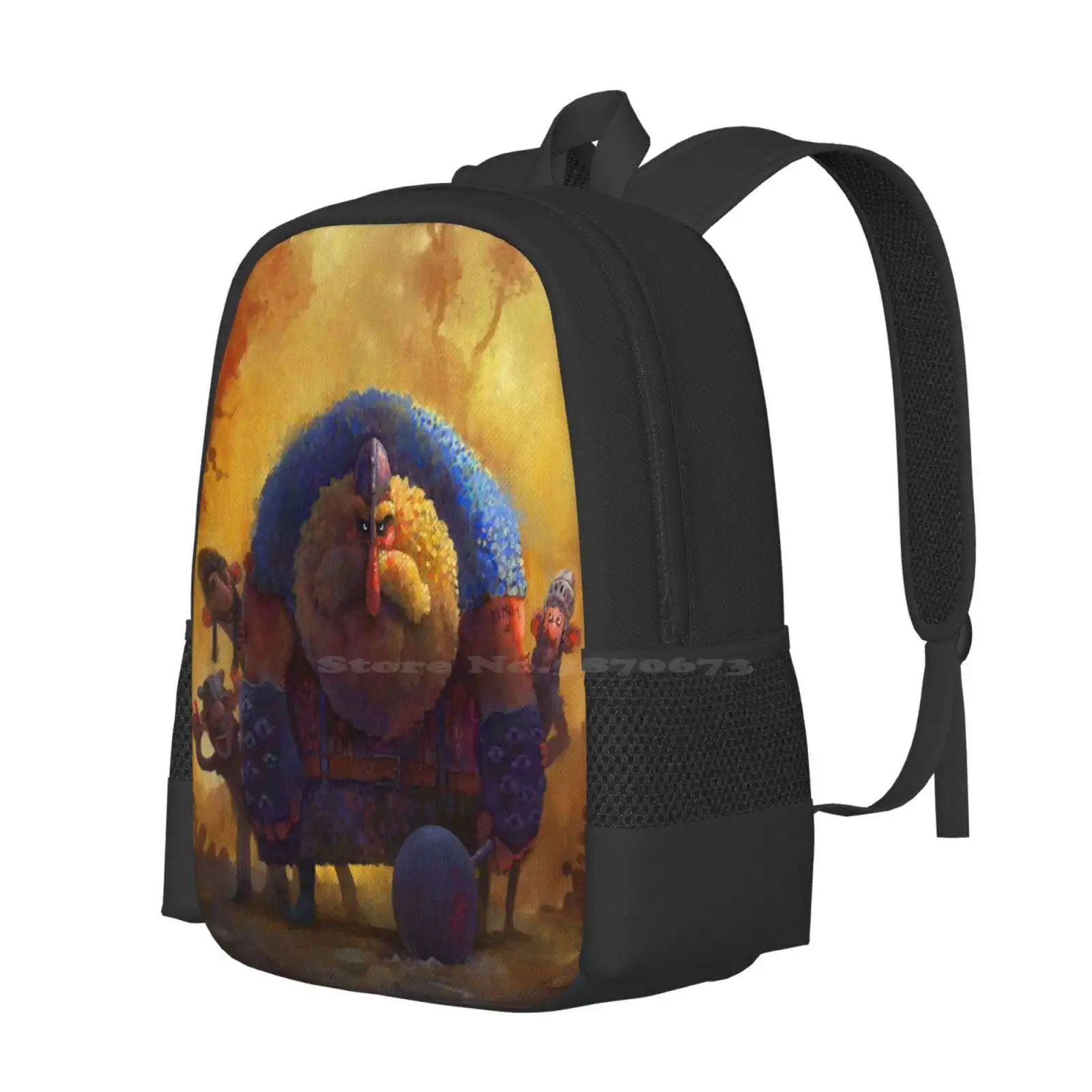 Don'T Mess With My Friends! Teen College Student Backpack Pattern Design Bags Warrior Fantasy Angry Fighter Instagram