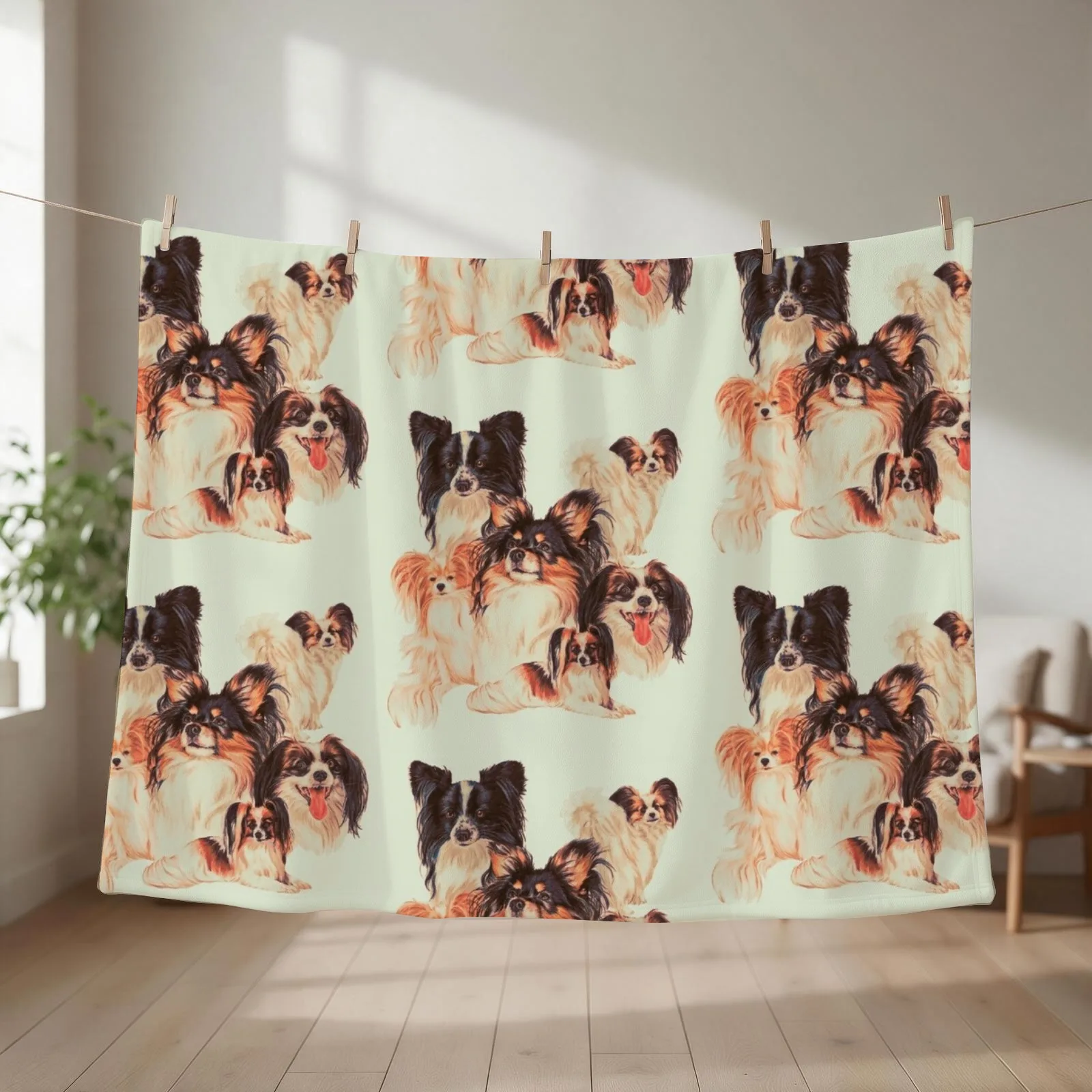 Papillon Montage Throw Blanket couch cozy soft plush fuzzy picnic outdoor blanket