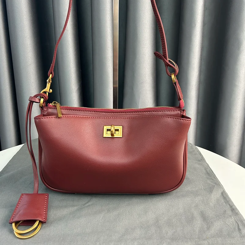 

2025 New Women's Bag Genuine Leather Shoulder Crossbody Bag Light Luxury Multifunctional High-quality Large Capacity Handbag