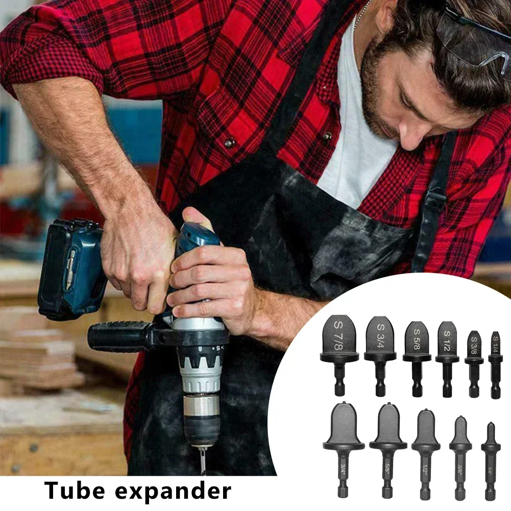 Tube Pipe Expander Copper Tube Hex Shank Pipe Expander for Air Conditione Swaging Pipe Flaring Takeover Repair Tool 5/6/11PCS image 3