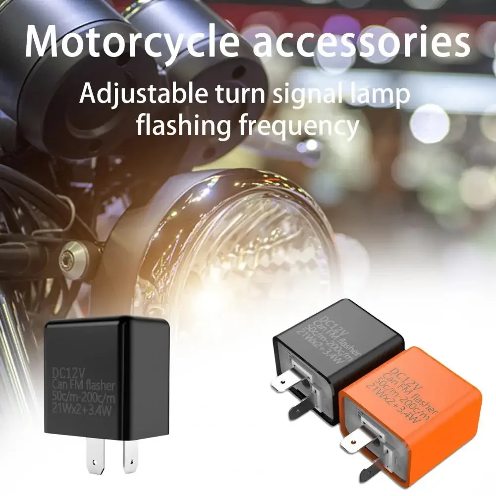 

LED Flasher Relay 12V Adjustable Frequency of Turn Signal Light 2 Pins Flashing Blinker Relays For Motorcycle Accessories