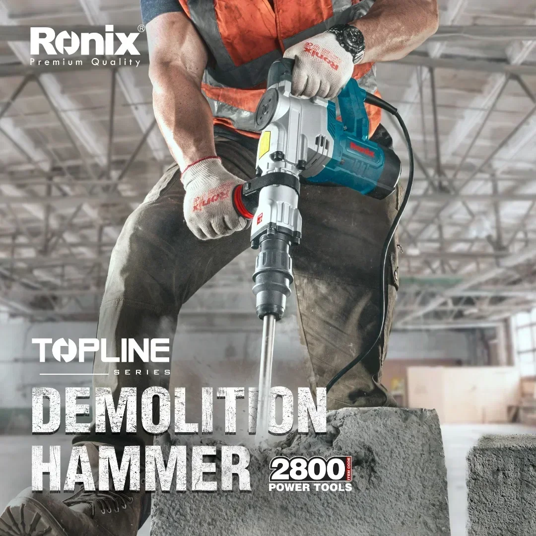 Martelo Demolidor Elétrico Industrial Pesado Ronix Profissional Modelo 2800 1300W 2026/2026