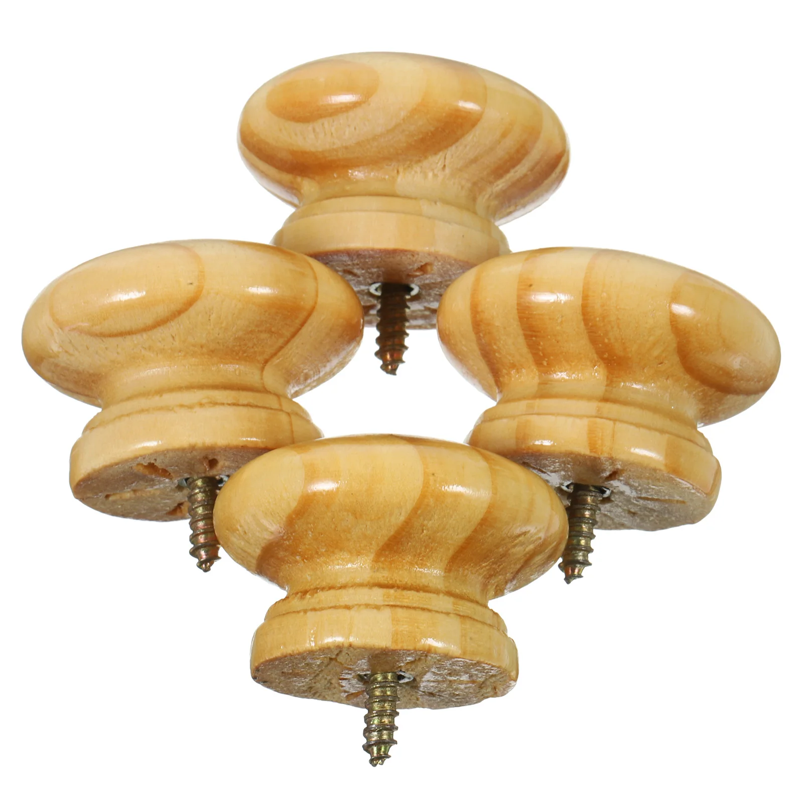 

4pcs Wooden Drawer Pulls Round Rust Resistant Cabinet Handles Dresser Pulls Replacement niture Accessory Wood Handle Cabinet