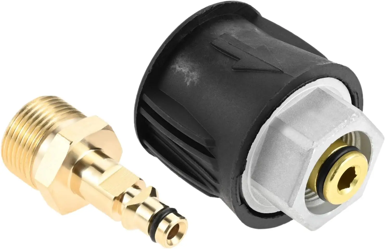 

2 шт. адаптеры для мойки высокого давления M22, переходник для пистолета M22-14 мм, соединитель для шланга, фитинги для шланга высокого давления