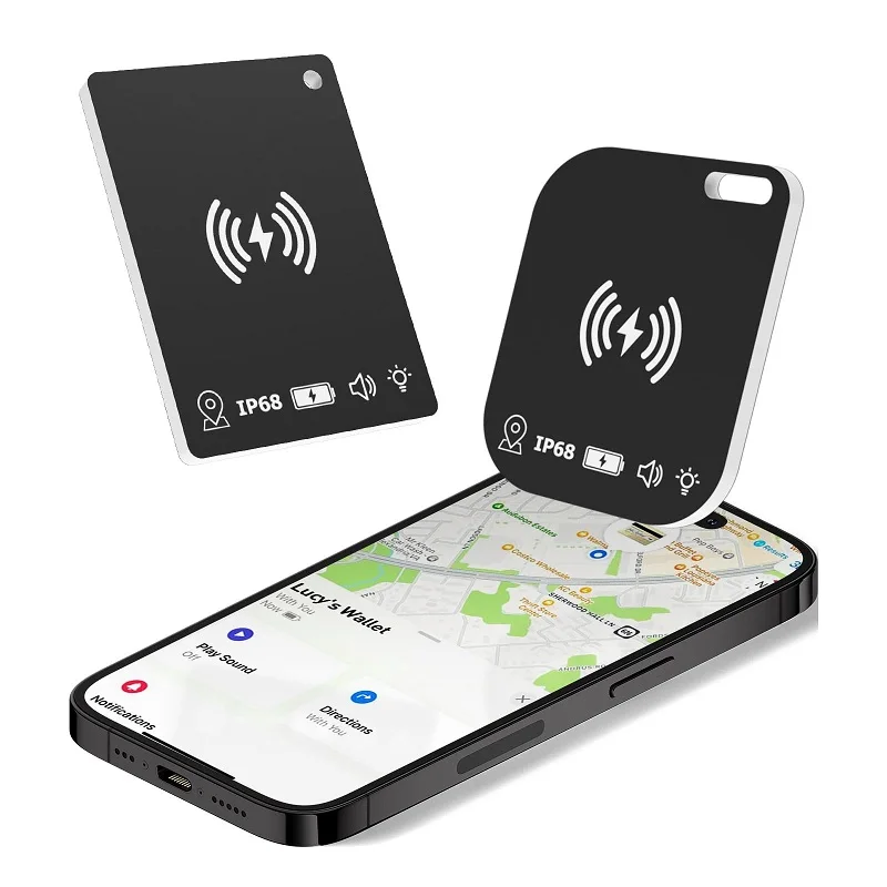 Ultra Thin Smart Tracker Works Wireless Charging Anti-Lost Locator Item Finder For Find My Wallet Luggage Keys iPhone
