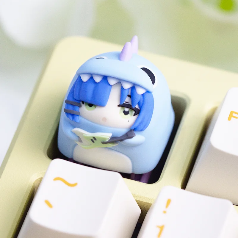 Hitori Gotou الحرفي الراتنج Keycap مخصص لطيف أنيمي شخصية غطاء لوحة المفاتيح شخصية لملحقات لوحة المفاتيح الميكانيكية هدية