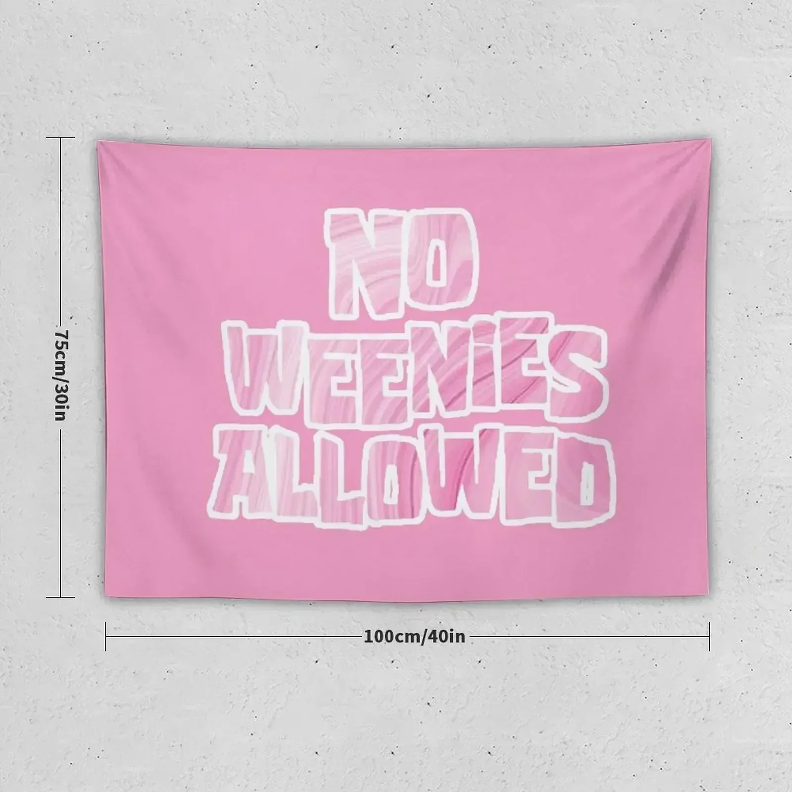 No Weenies Allowed Tapestry Living Room Decoration Wall Art Aesthetic Room Decorations House Decor Tapestry