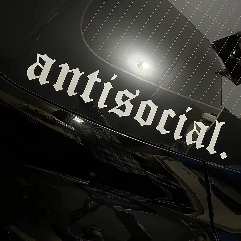 Car Styling Antisocial Decals Windshield Banner Bumper Tuning Decor Vinyl Stickers Accessories