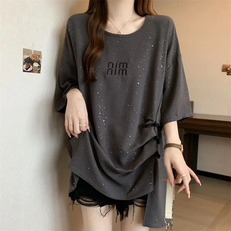 O-neck Short Sleeve T-Shirt for Women, Loose Tops for Office Lady, Casual and Simplicity, All-match Clothes, Summer Fashion