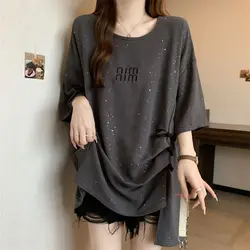 O-neck Short Sleeve T-Shirt for Women, Loose Tops for Office Lady, Casual and Simplicity, All-match Clothes, Summer Fashion