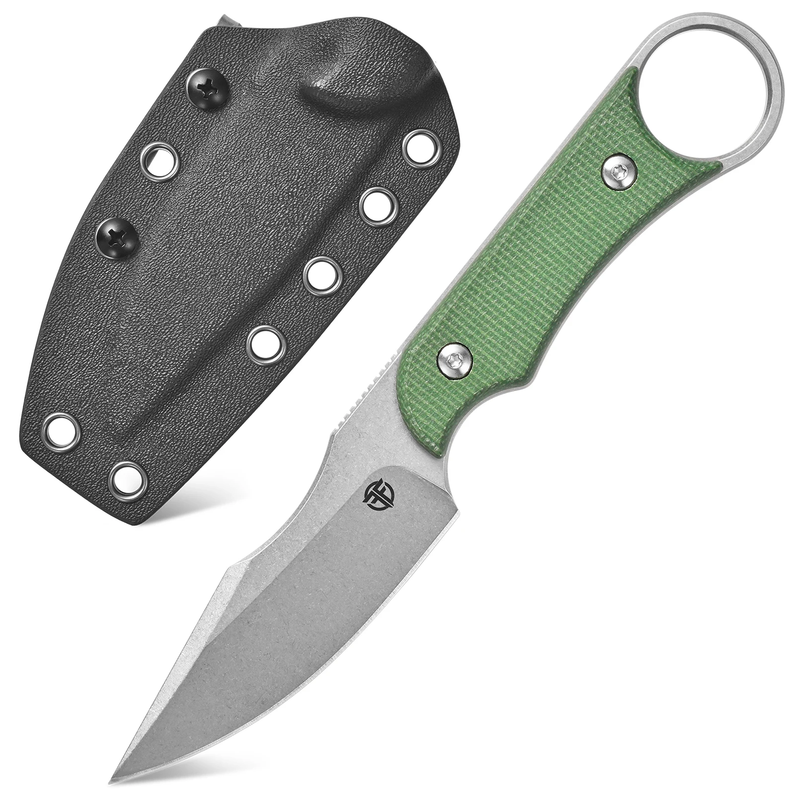 FF119 Fixed Blade Knife AUS-10 Steel Micarta Handle Knife with Kydex Sheath for Outdoor Camping Hunting Working