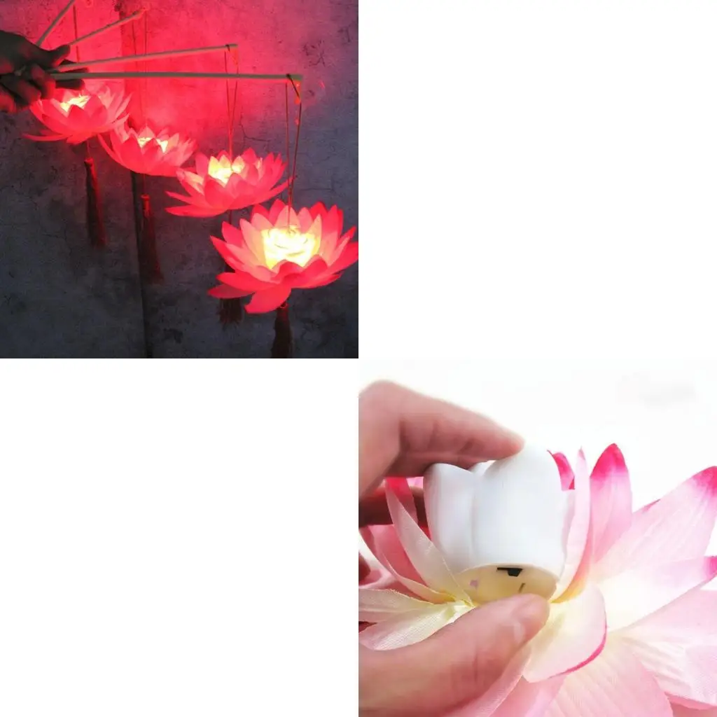 Portable Amazing Blossom Lotus Flower Light Lamp Party Glowing For Mid-