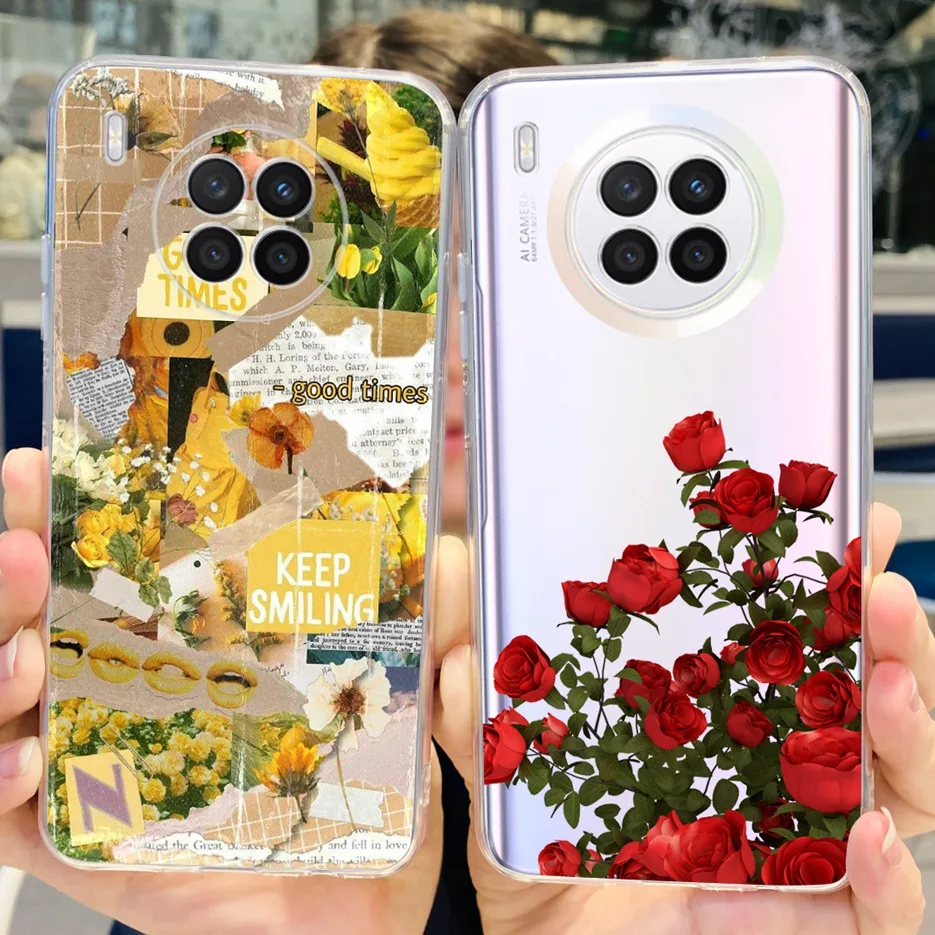 For Honor 50 Lite Case NTN-L22 New Fashion Painted Cover Clear Silicone Phone Case For Huawei Nova 8i Nova8i NEN-L22 Soft Fundas