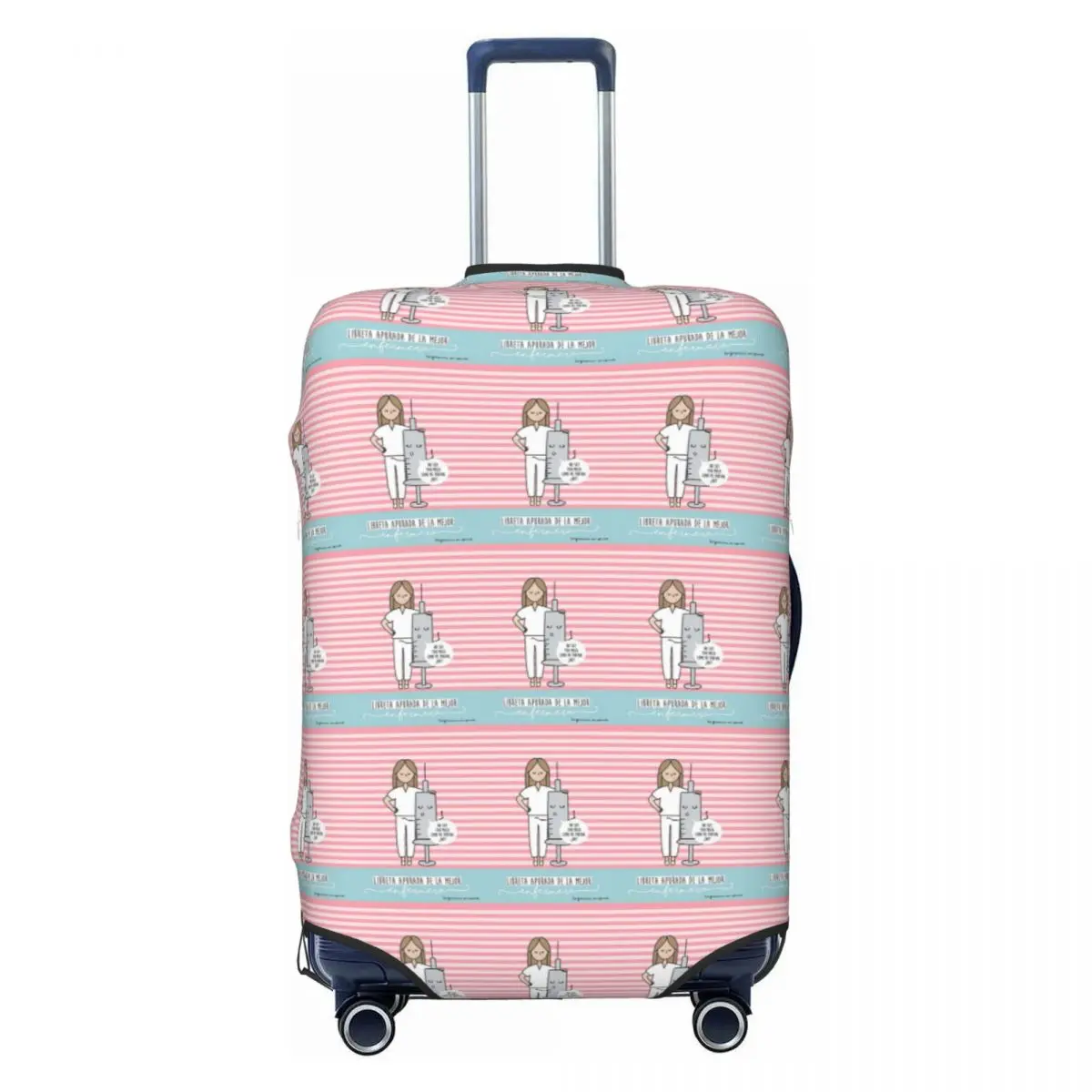 Enfermera En Apuros Suitcase Cover Holiday Doctor Nurse Practical Luggage Supplies Travel Protector