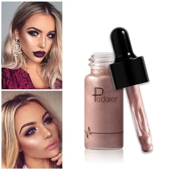 12 Color Liquid r Nude Contouring Face Brightener Glow Shimmer 3D Bronzer Highlighter Glitter Makeup Cream