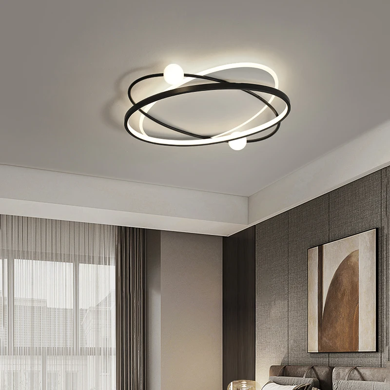 

Modern Style Led lights For Bedroom Living Room Study Ceiling Lamp Ring Simple Remote Control Light hanging lamps for ceiling