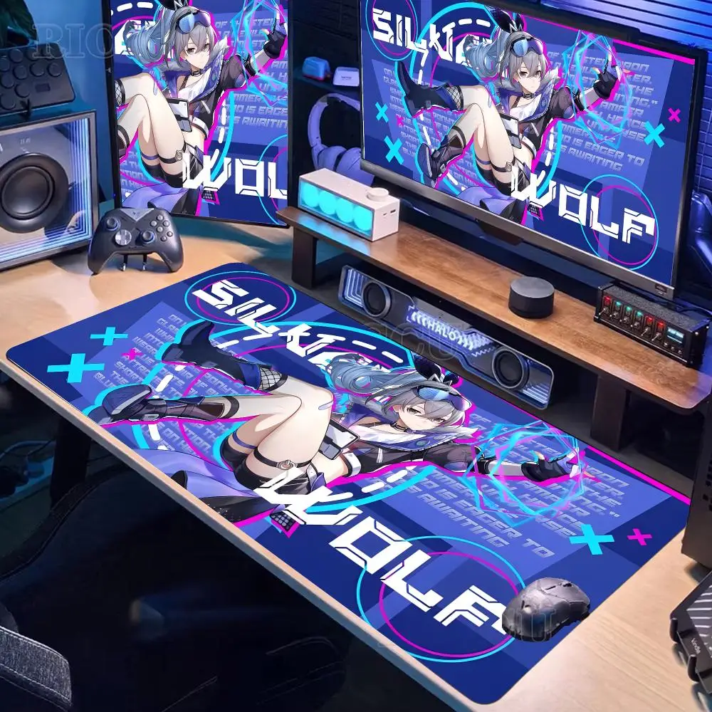 Honkai Star Rail Silver Wolf Mouse Pad Mousepad Large Gaming Mouse Pad LockEdge Thickened Computer Keyboard Table Desk Mat