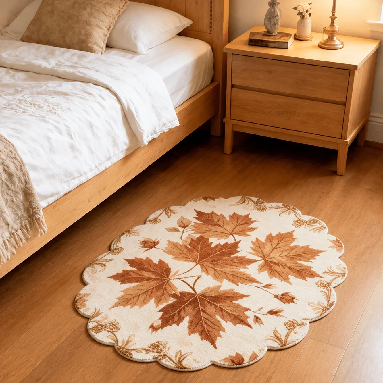 Oval Striped Welcome Doormat with Christmas Reindeer Xmas Decor eye-catching seasonal piece to enrich your holiday entry scene