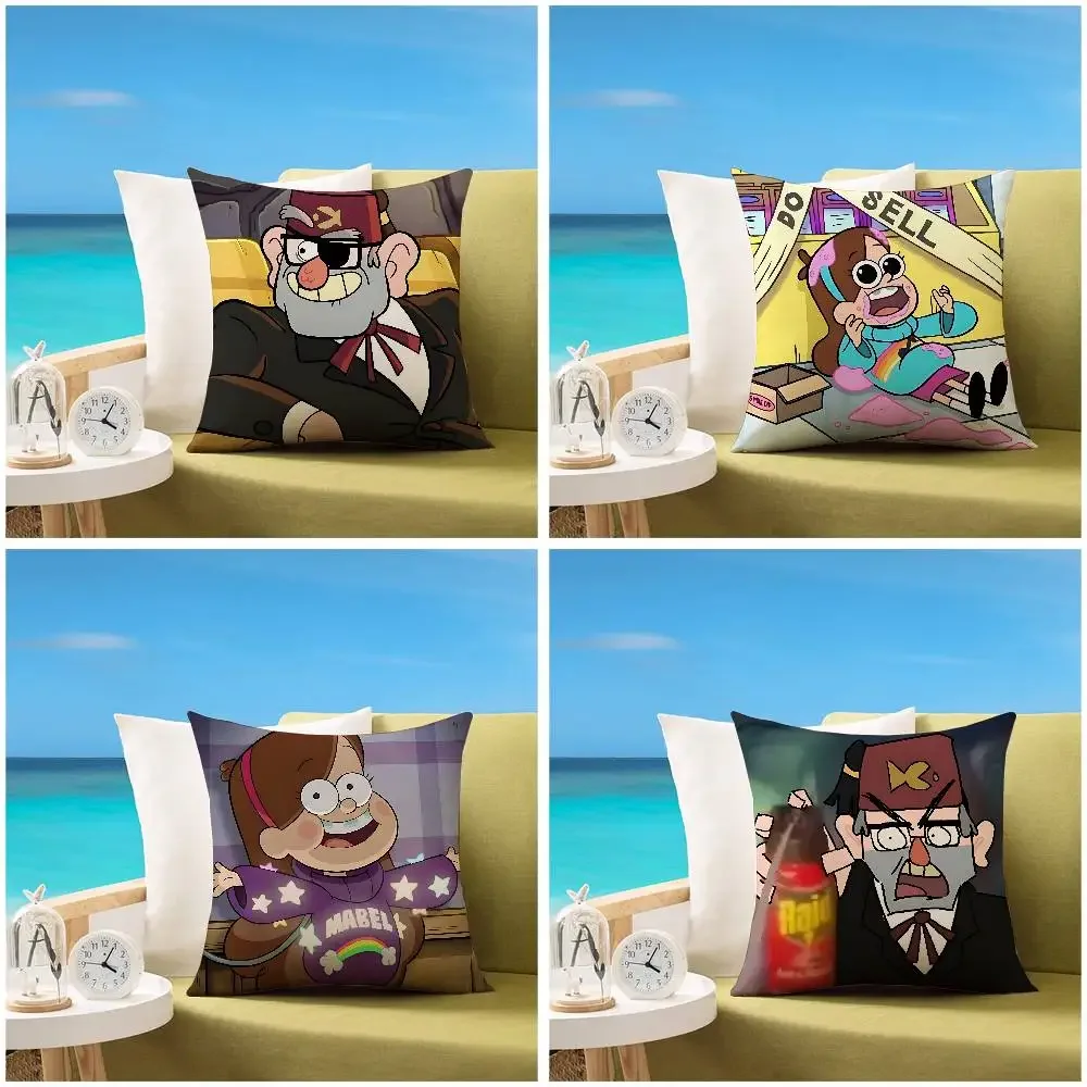 Gravity Falls Pillow Case Sofa And Living Room Decorative Cushion Covers Dust-proof And Mite-proof Invisible Zipper