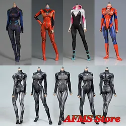 1/6 Women Soldier Jumpsuit Anime Amazing Spider Girl Hero Tight Battle Suit Printed Elastic Bottoms For 12