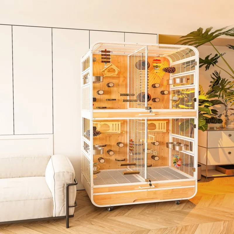 

Large Bird Cage Stainless Steel Frame Spacious Parrot Cage for Large Birds Like Macaws/Grey Parrots